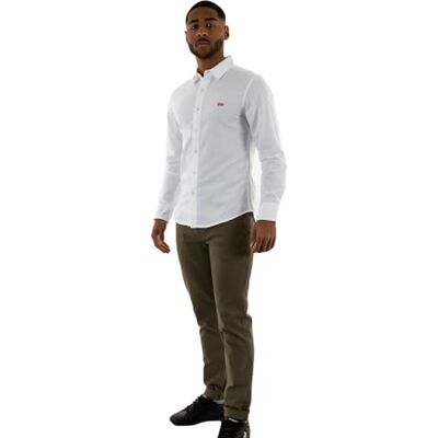 Levi's Long-Sleeve Battery Housemark Slim Shirt herr, White, S Levi's Long-Sleeve Battery Housemark Slim Shirt herr, White, S