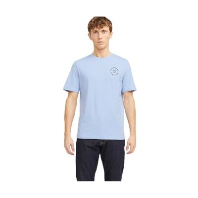 JACK & JONES JJSIMON Tee SS Crew Neck, Chambray blå/tryck: liten, M JACK & JONES JJSIMON Tee SS Crew Neck, Chambray blå/tryck: liten, M