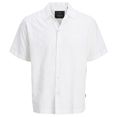 JACK & JONES Jprblavance Dobby S/S skjorta, Ljus vit, S JACK & JONES Jprblavance Dobby S/S skjorta, Ljus vit, S