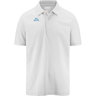 Kappa Polo, herr, vit, bomull, sportstil, MSS-logotyp, storlek: XXL Kappa Polo, herr, vit, bomull, sportstil, MSS-logotyp, storlek: XXL