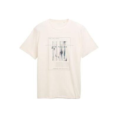TOM TAILOR T-shirt för män, 10348 – Gardenia vit, L TOM TAILOR T-shirt för män, 10348 – Gardenia vit, L