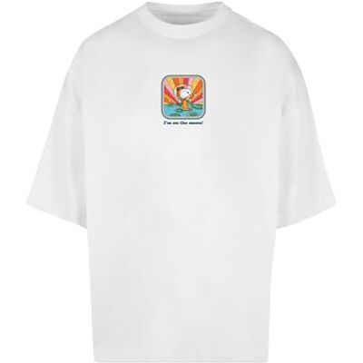 MERCHCODE herrtoppar Peanuts – I'm on The Moon Huge Tee, överdimensionerad passform, bomull 100 percent, S, Vit, S MERCHCODE herrtoppar Peanuts – I'm on The Moon Huge Tee, överdimensionerad passform, bomull 100 percent, S, Vit, S
