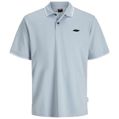 JACK & JONES Jcopacer Jacquard Polo Ss, Subdued Blue, L JACK & JONES Jcopacer Jacquard Polo Ss, Subdued Blue, L