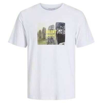 JACK & JONES Jjryu Tee Ss Crew Neck, Vit, L JACK & JONES Jjryu Tee Ss Crew Neck, Vit, L
