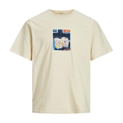 JACK & JONES JACK&JONES JORNOTO Art Tee SS Crew Neck, Buttercreme, L JACK & JONES JACK&JONES JORNOTO Art Tee SS Crew Neck, Buttercreme, L
