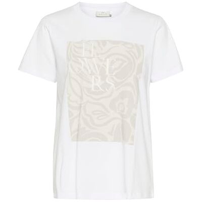 KAFFE T-shirt uttalande T-shirt Crew Neck Regular Fit korta ärmar, Optisk vit, XL KAFFE T-shirt uttalande T-shirt Crew Neck Regular Fit korta ärmar, Optisk vit, XL