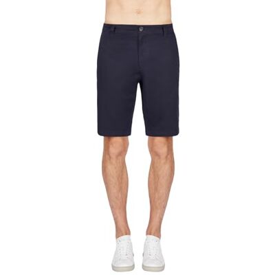 Giorgio Armani herr solid stretch twill casual shorts, djup marin, S Giorgio Armani herr solid stretch twill casual shorts, djup marin, S