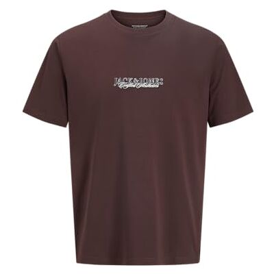JACK & JONES Jorbleecker Minimal Tee Ss Crew Neck, Djup mahogny, M JACK & JONES Jorbleecker Minimal Tee Ss Crew Neck, Djup mahogny, M