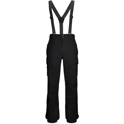 Killtec Skidbyxor/funktionella byxor för män med avtagbara remmar, kantskydd, snöfall och benventilation, KSW 83 MN SKI PNTS, svart, 3XL, 444-000 Killtec Skidbyxor/funktionella byxor för män med avtagbara remmar, kantskydd, snöfall och benventilation, KSW 83 MN SKI PNTS, svart, 3XL, 444-000