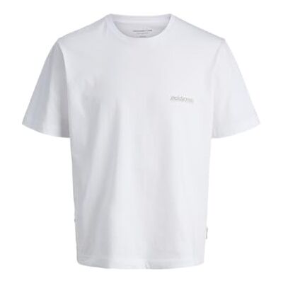 JACK & JONES Jcounion Back Print Jj Tee Ss Crew Neck, Ljus vit, M JACK & JONES Jcounion Back Print Jj Tee Ss Crew Neck, Ljus vit, M
