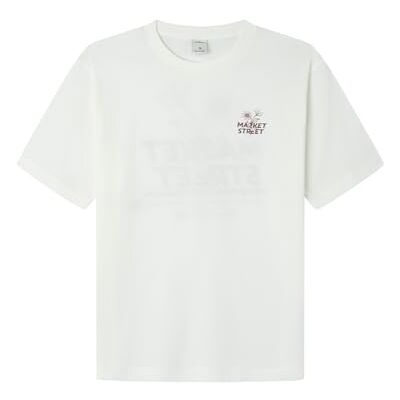 Springfield T-shirt för män, Elfenben, XL Springfield T-shirt för män, Elfenben, XL