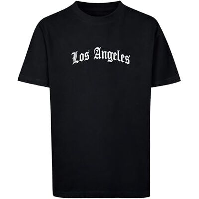 Los Angeles Wording Kids Basic Tee, svart, 146-152 Los Angeles Wording Kids Basic Tee, svart, 146-152