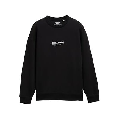 TOM TAILOR Denim herr sweatshirt, 29999 Svart, L TOM TAILOR Denim herr sweatshirt, 29999 Svart, L