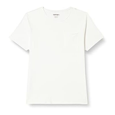 Koton Herr basic t-shirt ficka detaljerad kortärmad smal passform, Ecru (010), M Koton Herr basic t-shirt ficka detaljerad kortärmad smal passform, Ecru (010), M
