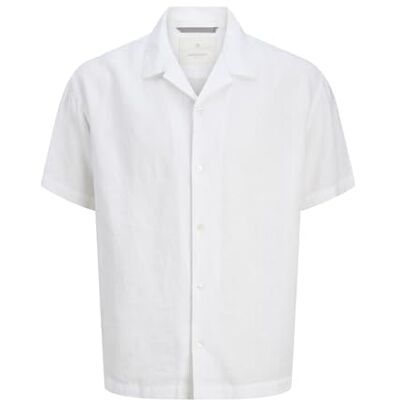 JACK & JONES Jprcclawrence Linen Resort S/S Shirt Sn, Ljus vit, XL JACK & JONES Jprcclawrence Linen Resort S/S Shirt Sn, Ljus vit, XL