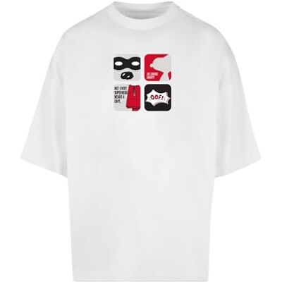 MERCHCODE T-shirt Peanuts för män – Superhero Huge Tee, överdimensionerad passform, bomull 100 percent, L, Vit, L MERCHCODE T-shirt Peanuts för män – Superhero Huge Tee, överdimensionerad passform, bomull 100 percent, L, Vit, L