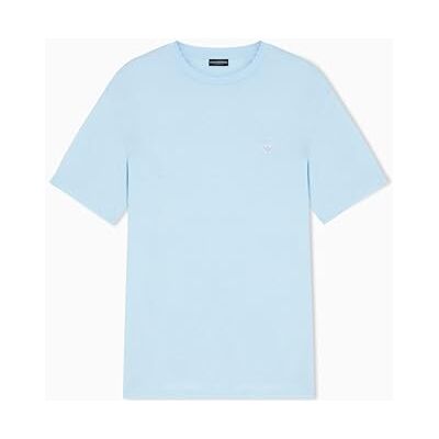 Giorgio Armani Essential T-shirt för män med rund hals blå M Giorgio Armani Essential T-shirt för män med rund hals blå M