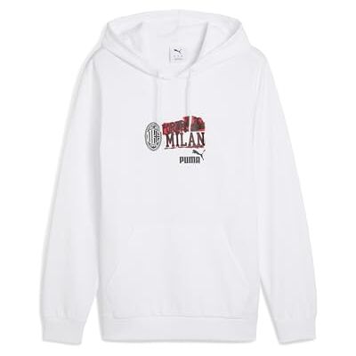 PUMA A.C. Milan ftblNRGY huvtröja, sportig fotbollströja officiell produkt, vit, M PUMA A.C. Milan ftblNRGY huvtröja, sportig fotbollströja officiell produkt, vit, M
