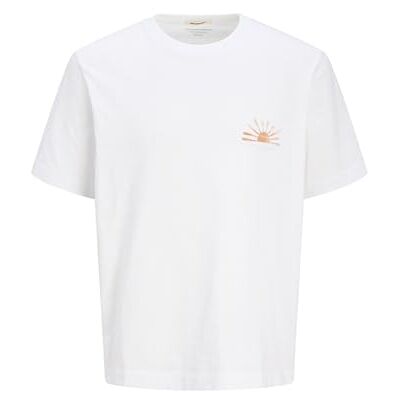 JACK & JONES herr Jorcanggu sommar bild Tee Ss Cn, Ljus vit, XS JACK & JONES herr Jorcanggu sommar bild Tee Ss Cn, Ljus vit, XS