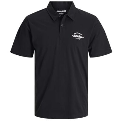 JACK & JONES Jjbrandon Polo Ss Pls – plus size, svart, 5XL JACK & JONES Jjbrandon Polo Ss Pls – plus size, svart, 5XL