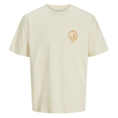 JACK & JONES Jorparos bröst-t-shirt Ss Crew Neck, Antik vit, XS JACK & JONES Jorparos bröst-t-shirt Ss Crew Neck, Antik vit, XS