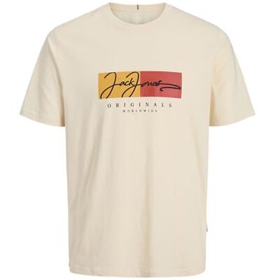 JACK & JONES Jorfrederiksberg Box Script Tee Ss Cn Sn, Antik vit, XS JACK & JONES Jorfrederiksberg Box Script Tee Ss Cn Sn, Antik vit, XS