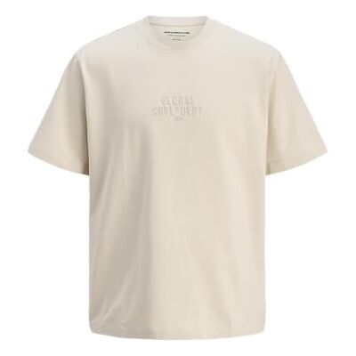 JACK & JONES Jcoconcrete Tonal Tee Ss Crew Neck, Moonbeam, L JACK & JONES Jcoconcrete Tonal Tee Ss Crew Neck, Moonbeam, L