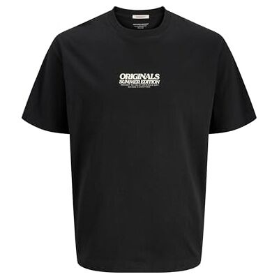 JACK & JONES Jortavira Pop Tee Ss Crew Neck Oc25, svart, L JACK & JONES Jortavira Pop Tee Ss Crew Neck Oc25, svart, L