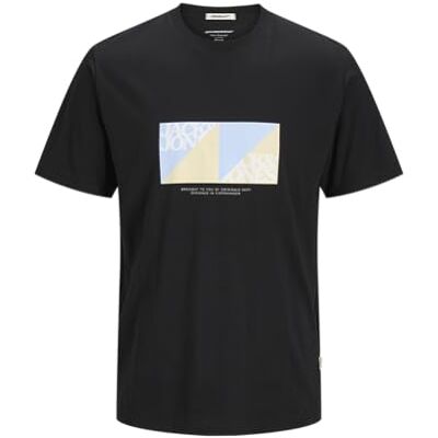 JACK & JONES Herr Jortavira branding Tee Ss Crew Neck, svart, M JACK & JONES Herr Jortavira branding Tee Ss Crew Neck, svart, M