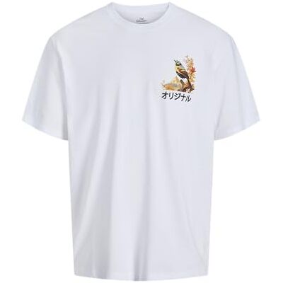 JACK & JONES Jorfuji Tee Ss Crew Neck Tg, Ljus vit, S JACK & JONES Jorfuji Tee Ss Crew Neck Tg, Ljus vit, S