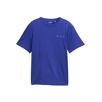 TOM TAILOR basic herr-t-shirt med litet logotyptryck, 25386 – Crest Blue, M TOM TAILOR basic herr-t-shirt med litet logotyptryck, 25386 – Crest Blue, M