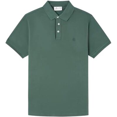 Springfield Pikétröja för män, Grön/grå, XS Springfield Pikétröja för män, Grön/grå, XS