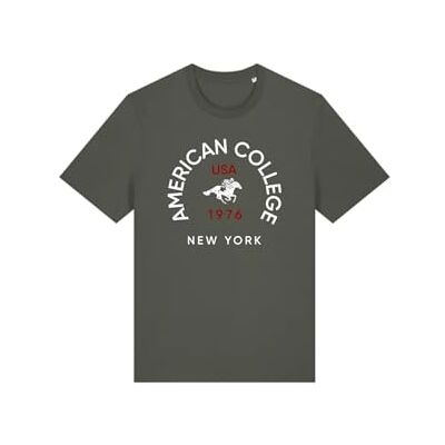 AMERICAN COLLEGE USA Khaki T-shirt herr storlek S Decontract, kaki, S AMERICAN COLLEGE USA Khaki T-shirt herr storlek S Decontract, kaki, S