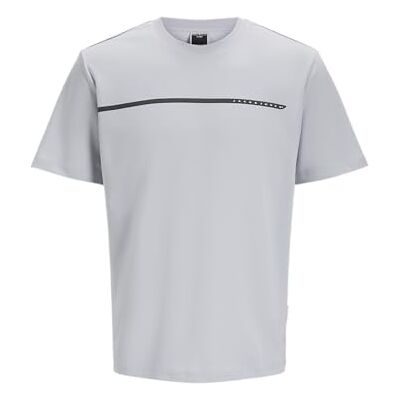 JACK & JONES Herr Jcofusion Full Branding Tee Ss Crew Noos, Grå gryning, S JACK & JONES Herr Jcofusion Full Branding Tee Ss Crew Noos, Grå gryning, S