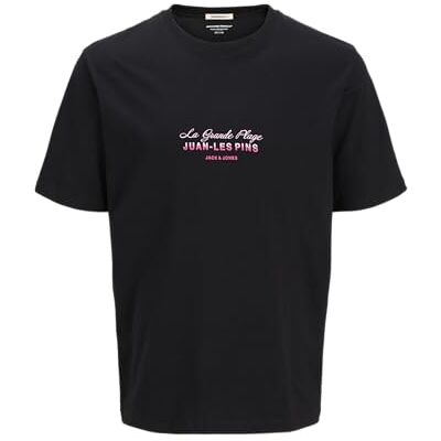 JACK & JONES Jorcanggu bröst t-shirt Ss crew neck, svart, XS JACK & JONES Jorcanggu bröst t-shirt Ss crew neck, svart, XS