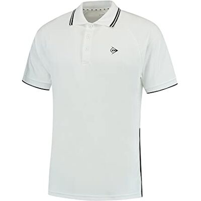 Dunlop Mäns Club Polo Tennis Shirt, Vit/Svart, XXL, Vit/svart, XXL Dunlop Mäns Club Polo Tennis Shirt, Vit/Svart, XXL, Vit/svart, XXL