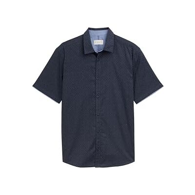TOM TAILOR herrskjorta, 37927 – Dark Blue Small Number Design, XS TOM TAILOR herrskjorta, 37927 – Dark Blue Small Number Design, XS