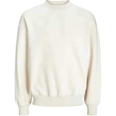 JACK & JONES Sweatshirt för män, enfärgad sweatshirt, Moonbeam, XXL JACK & JONES Sweatshirt för män, enfärgad sweatshirt, Moonbeam, XXL