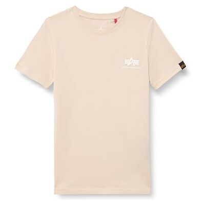 Alpha Industries Basic T Small Logo T-Shirt För Barn Och Tonåringar Jet Stream White/White Alpha Industries Basic T Small Logo T-Shirt För Barn Och Tonåringar Jet Stream White/White
