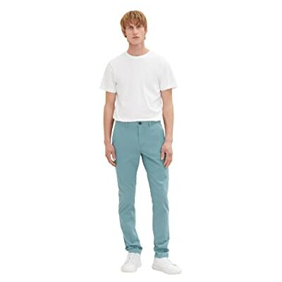 TOM TAILOR Herr Travis Slim Chino-byxor 1035046, 30105 Deep Bluish Green, 27W / 34L TOM TAILOR Herr Travis Slim Chino-byxor 1035046, 30105 Deep Bluish Green, 27W / 34L
