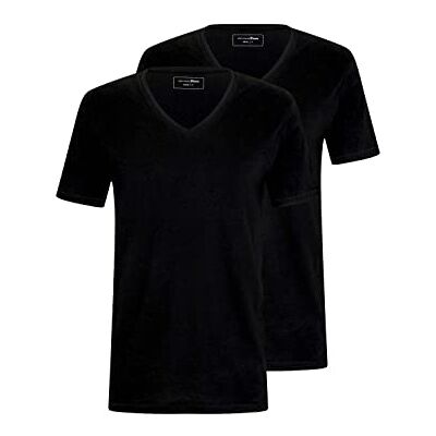 TOM TAILOR Denim Herr Basic t-shirt i dubbelpack 1025934, 29999 Black, M TOM TAILOR Denim Herr Basic t-shirt i dubbelpack 1025934, 29999 Black, M