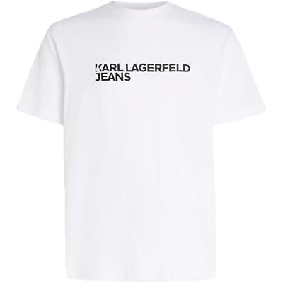 KARL LAGERFELD JEANS , Herr, Vanlig Kortärm Essential Logo T-Shirt, Vanlig Fit, Vit, S KARL LAGERFELD JEANS , Herr, Vanlig Kortärm Essential Logo T-Shirt, Vanlig Fit, Vit, S