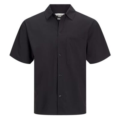 JACK & JONES Jcopacer Oversized skjorta Ss, svart, XS JACK & JONES Jcopacer Oversized skjorta Ss, svart, XS