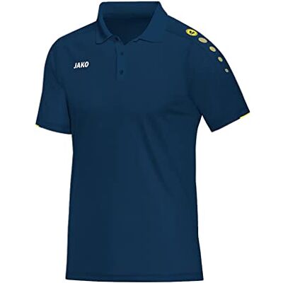 JAKO herr klassisk polo, nattblå/citro, XXL JAKO herr klassisk polo, nattblå/citro, XXL