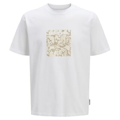 JACK & JONES Jcotarmac Camo Front Tee Ss Crew N Pls, Ljus vit, 3XL JACK & JONES Jcotarmac Camo Front Tee Ss Crew N Pls, Ljus vit, 3XL