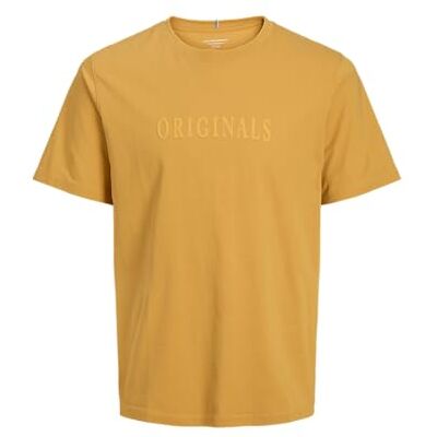 JACK & JONES Jorfrederiksberg Tee Ss Crew Neck Noos, Gyllene aprikos, S JACK & JONES Jorfrederiksberg Tee Ss Crew Neck Noos, Gyllene aprikos, S