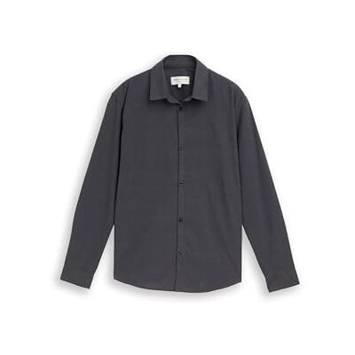 TOM TAILOR Denim herrskjorta, 39029 – svart grå kambray, XXL TOM TAILOR Denim herrskjorta, 39029 – svart grå kambray, XXL