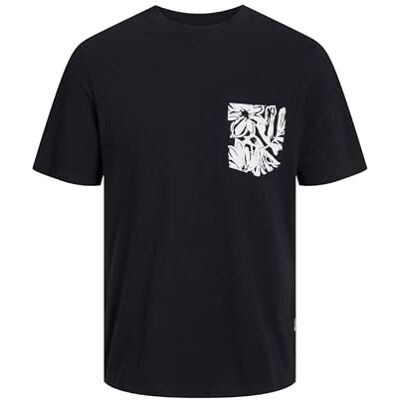 JACK & JONES JORLAFAYETT Pocket Tee SS Crew Neck, svart, S JACK & JONES JORLAFAYETT Pocket Tee SS Crew Neck, svart, S