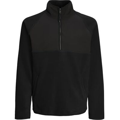 JACK & JONES JACK&JONES Jcopeak Sweat High Neck Half Zip, svart, S JACK & JONES JACK&JONES Jcopeak Sweat High Neck Half Zip, svart, S