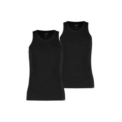 PUMA herrväst T-shirt (2-pack), svart, M PUMA herrväst T-shirt (2-pack), svart, M